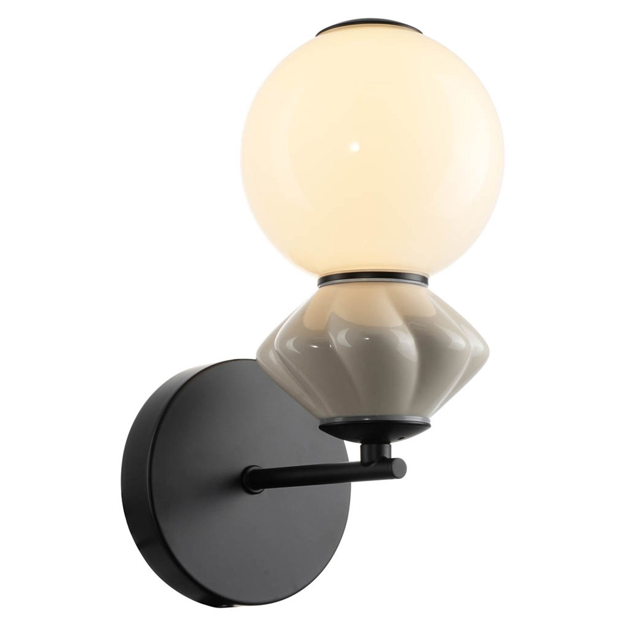 Væglampe Helor Grå, Hvid Mat