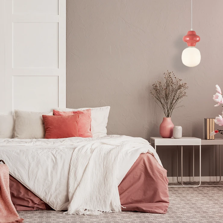 Havelampe Uno Norin Rød Mat Ø 15 cm