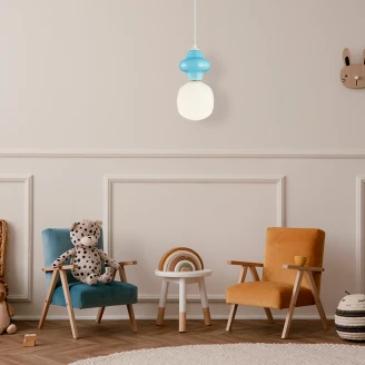 Hængende Lampe Uno Norin Blå Mat Ø 15 cm
