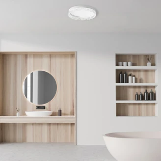 Loftlampe med Fjernbetjening Della Hvid Mat Ø 50 cm