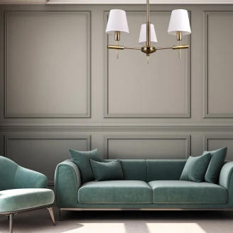 Loftlampe Trio Bellhop Guld Mat