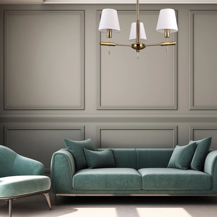 Loftlampe Trio Bellhop Guld Mat