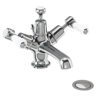 <strong>Burlington</strong>  Håndvaskarmatur Kensington Krom med Pop-up Bundventil