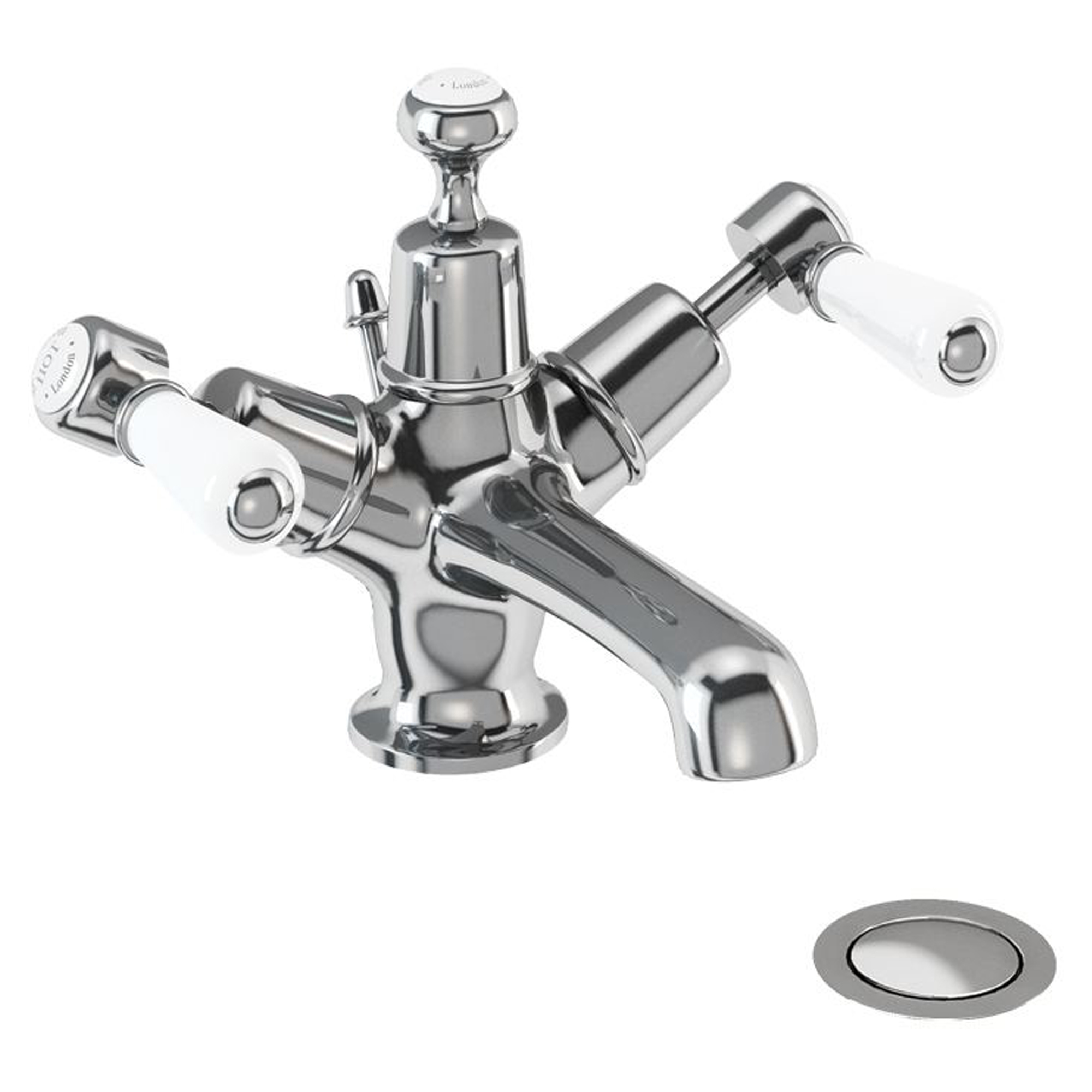 Burlington Håndvaskarmatur Kensington Krom med Pop-up Bundventil