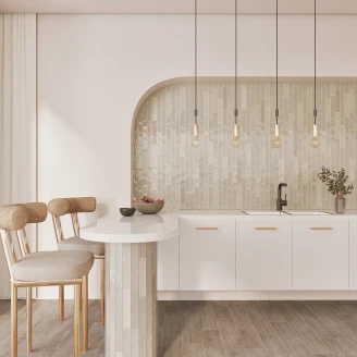 Vægflise <strong>Trix</strong>  Beige Blank 5x25 cm