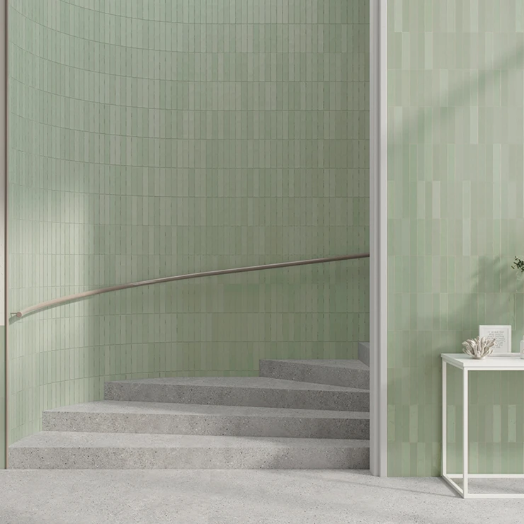 Vægflise Trix Grøn Mat 5x25 cm