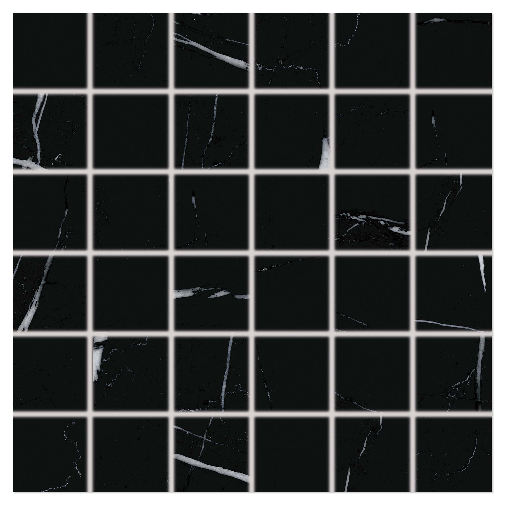 Marmor Klinker Nocturne Sort Matt 30x30 cm