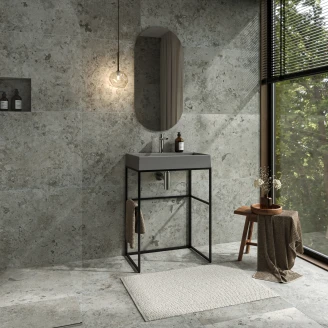 Klinker <strong>Kalksten Fjäll</strong>  Grå Beige Mat-Struktur 3D 60x120 cm