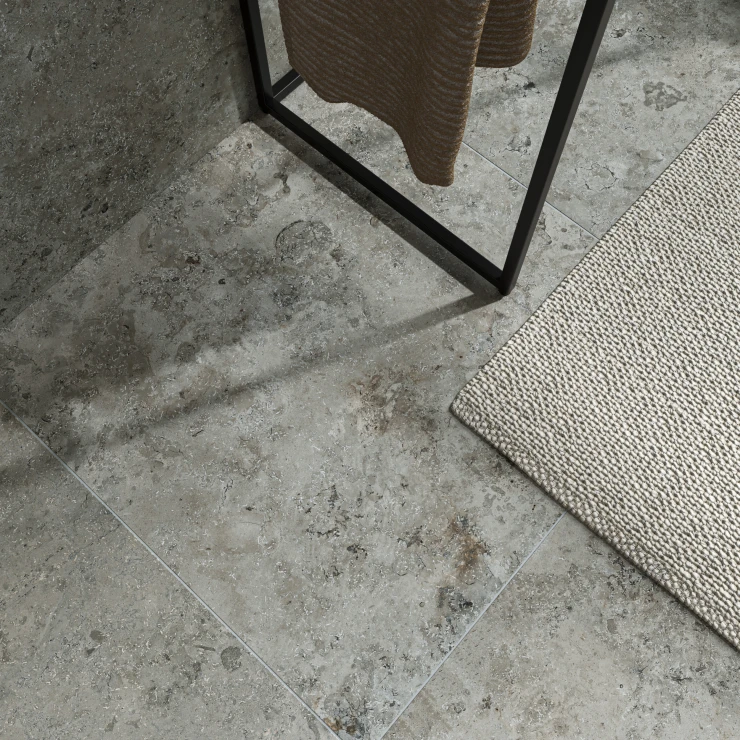 Klinker Kalksten Fjäll Grå Beige Mat-Struktur 3D 60x60 cm