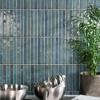 Vægflise <strong>Cielo</strong>  Turkis Pen Blank 35x35 cm