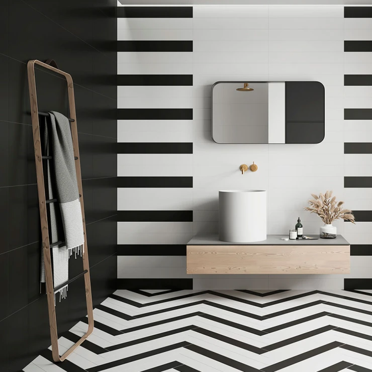 Klinker Terra Hvid Mat 9x60 cm