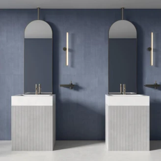 Vægflise <strong>Delicate</strong>  Blå Mat-Relief 13x120 cm