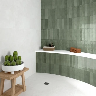Vægflise <strong>Delicate</strong>  Grøn Blank 8x30 cm