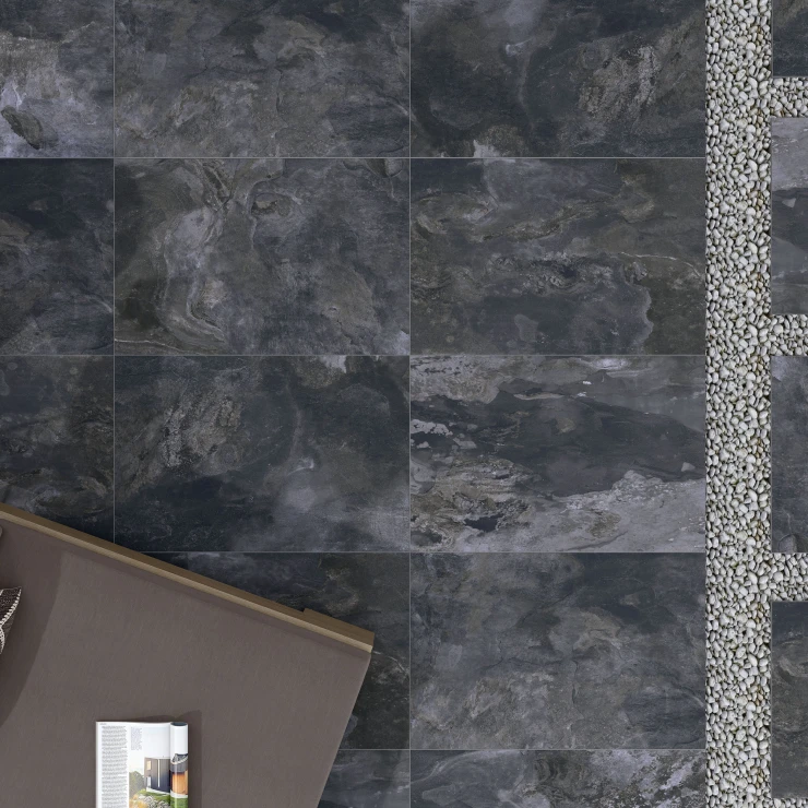 Klinker Isen Sort Mat 60x90 cm