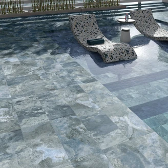 Klinker <strong>Isen</strong>  Blå Rutinemæssigt Opdelt Mat 30x61 cm