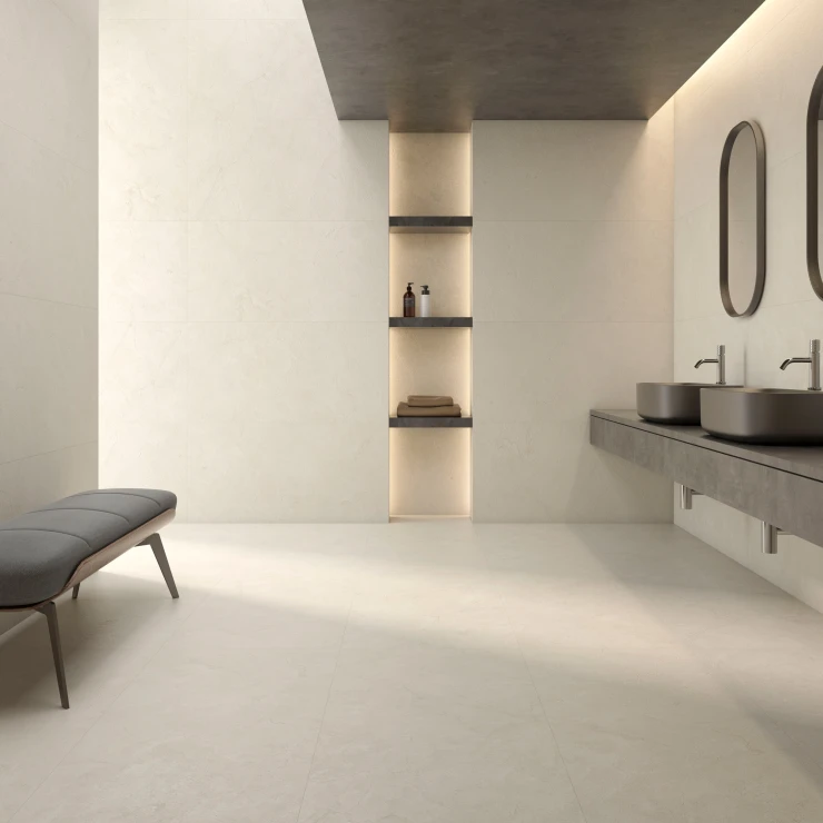 Marmor Klinker Ecru Beige Mat 60x120 cm