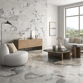 Marmor Klinker <strong>Brexa</strong>  Hvid Halvpoleret 60x120 cm