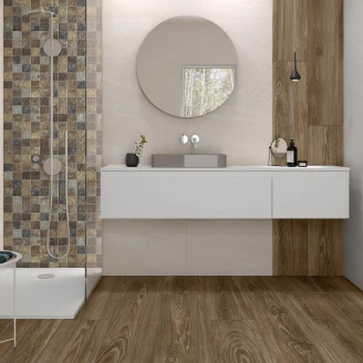 Træklinker <strong>Skog</strong>  Brun Mat 25x150 cm