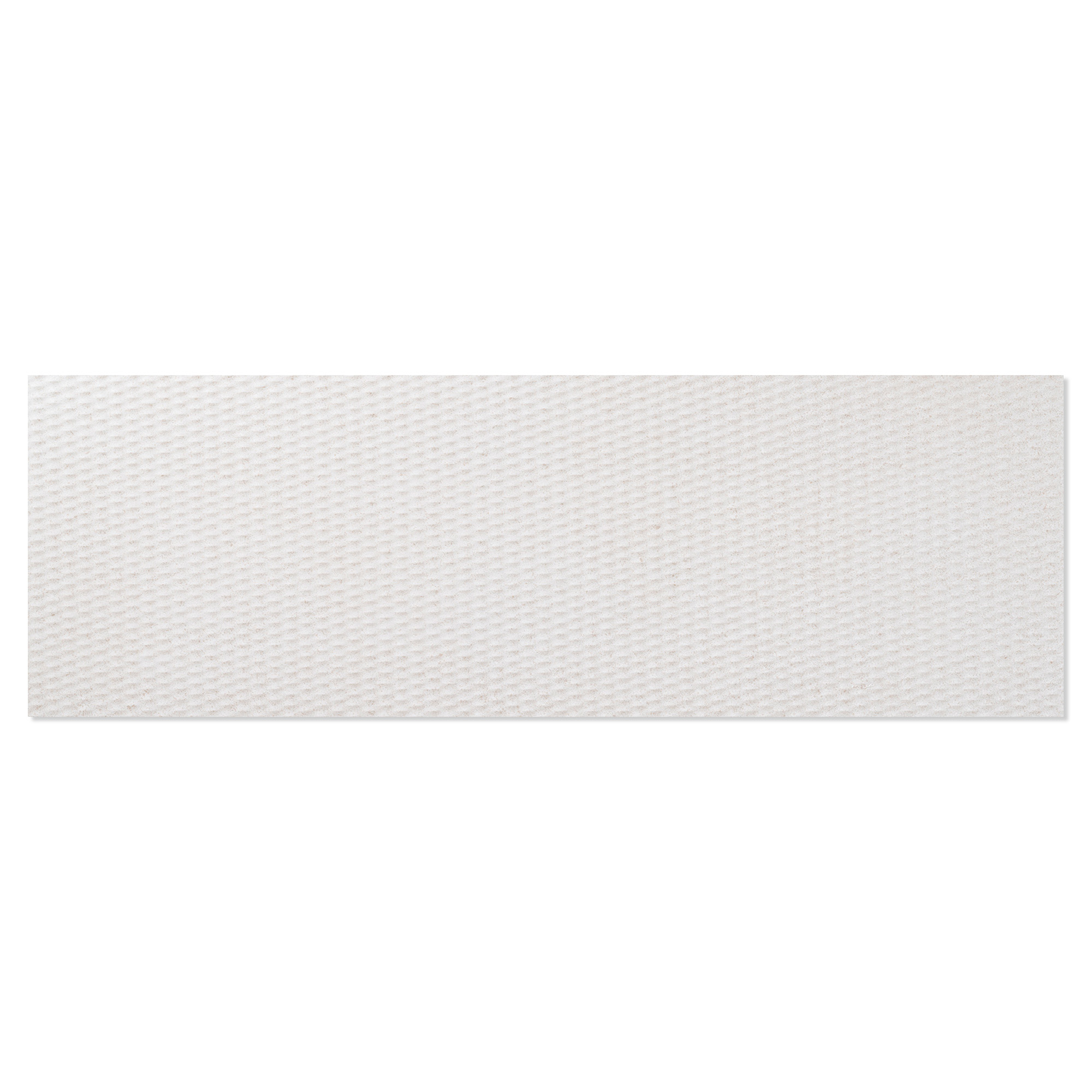 Vægflise Alvar Hvid Relief Mat 33x100 cm