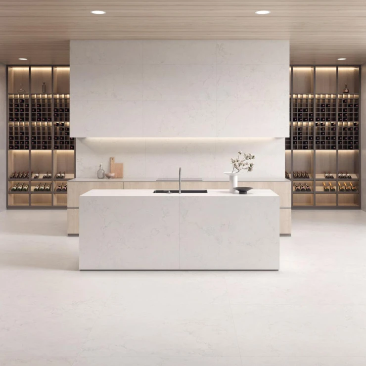 Marmor Klinker Alabia Hvid Halvpoleret 60x60 cm