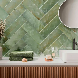 Klinker <strong>Eclat</strong>  Grøn Blank 15x45 cm