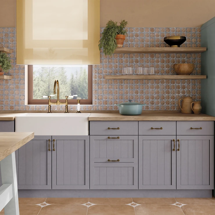 Vægflise Blaze Cotto Blå Mat 31x56 cm