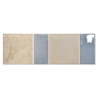 Klinker <strong>Prato</strong>  Beige Blå Mat 15x45 cm