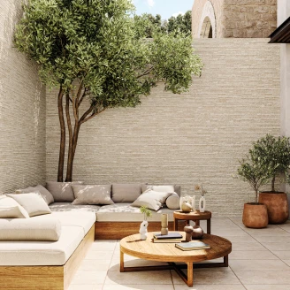 Vægflise <strong>Sedimento</strong>  Sand Mat-Relief 15x45 cm