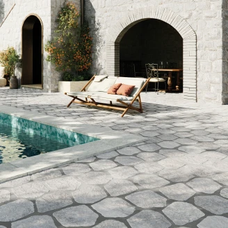 Klinker <strong>Berga</strong>  Grå Mat-Relief 29x33 cm