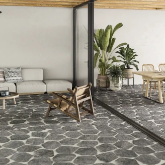 Klinker <strong>Berga</strong>  Mørkegrå Mat-Relief 29x33 cm