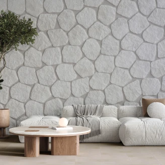 Klinker <strong>Berga</strong>  Hvid Mat-Relief 29x33 cm