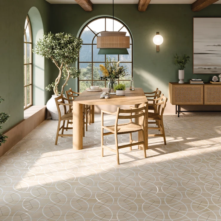 Heksagon Klinker Winslow Sand-Hvid Mat 29x33 cm