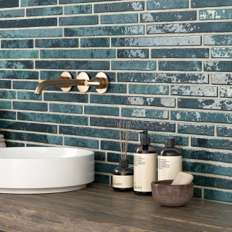 Vægflise <strong>Kvarter</strong>  Midnatsblå Mat 15x45 cm