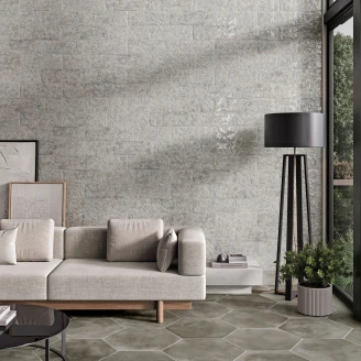 Vægflise <strong>Bränn</strong>  Perlegrå Mat 15x45 cm