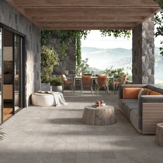 Klinker <strong>Vidde</strong>  Grå Mat-Relief 20x40 cm