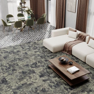 Marmor Klinker <strong>Clovera</strong>  Grøn-Grå Mat 33x33 cm