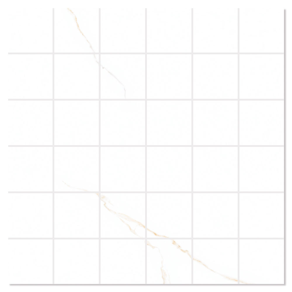 Mosaik Klinker Nordiva Hvidguld Poleret 30x30 cm