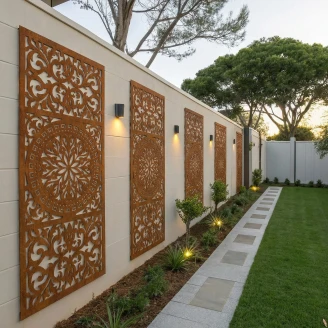 Cortena Dekorativ Vægpanel <strong>Decora</strong>  Ornament Cortenstål 91x191 cm