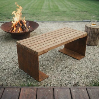 Cortena Havebænk <strong>Chan</strong>  Cortenstål 100x50 cm