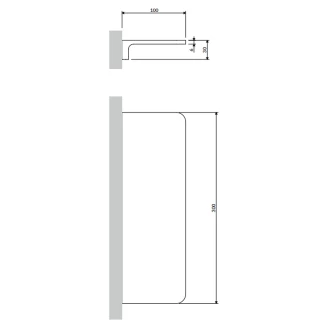 Omnires Badeværelseshylde <strong>Modern Project</strong>  Grafit Mat