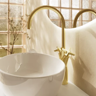 Håndvaskarmatur <strong>Nevado</strong>  Guld Mat Høj