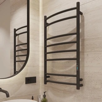 El Håndklædetørrer 130 W <strong>Solera</strong>  Sort Mat