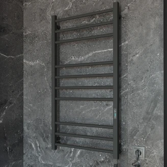 El Håndklædetørrer 180 W <strong>Solera</strong>  Sort Mat