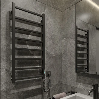 El Håndklædetørrer 184 W <strong>Silene</strong>  Sort Mat