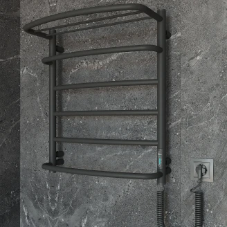 El Håndklædetørrer med Hylde 127 W <strong>Valente</strong>  Sort Mat