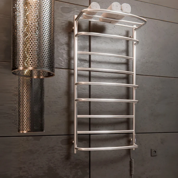 El Håndklædetørrer med Hylde 168 W Valente Krom Blank