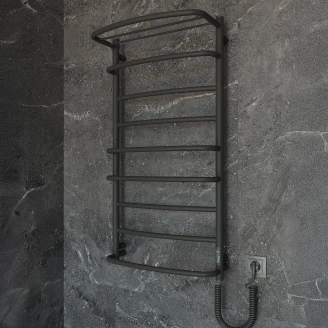 El Håndklædetørrer med Hylde 194 W <strong>Valente</strong>  Sort Mat