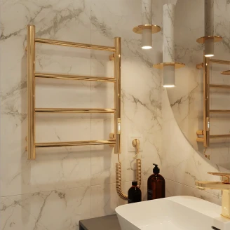 El Håndklædetørrer 35 W <strong>Solera</strong>  Guld Blank