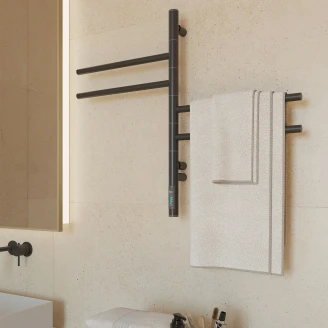 Roterbar El Håndklædetørrer 57 W <strong>Balnea</strong>  Sort Mat