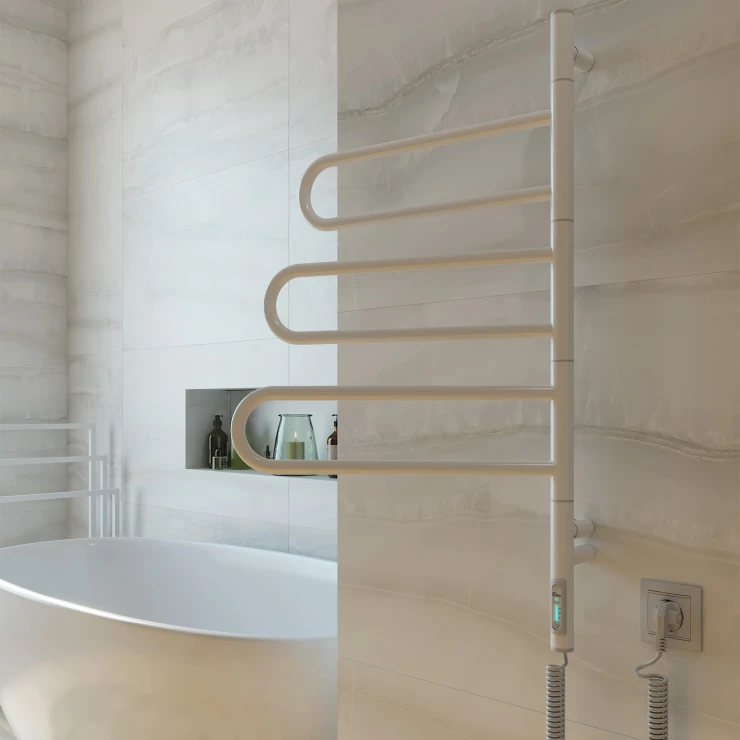 Roterbar El Håndklædetørrer 90 W Morae Hvid Mat